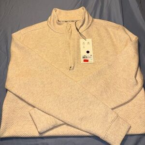 Cream Quarter-Zip Pullover Walter Hagen clubhouse Adult Small